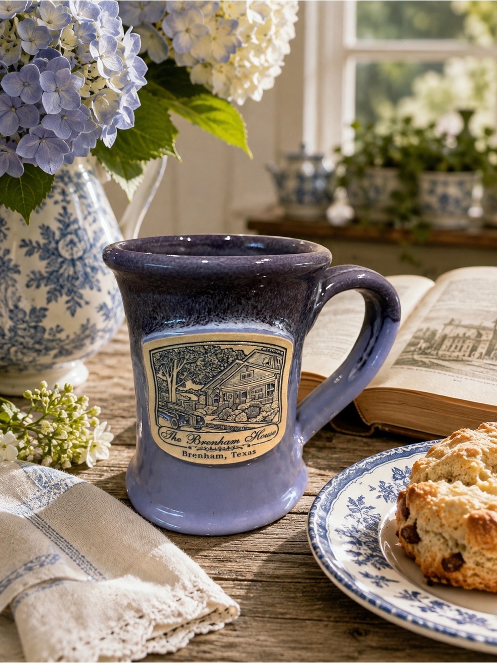 Deneen Pottery The Brenham House Texas Hand Thrown Mug 2014 Stoneware USA